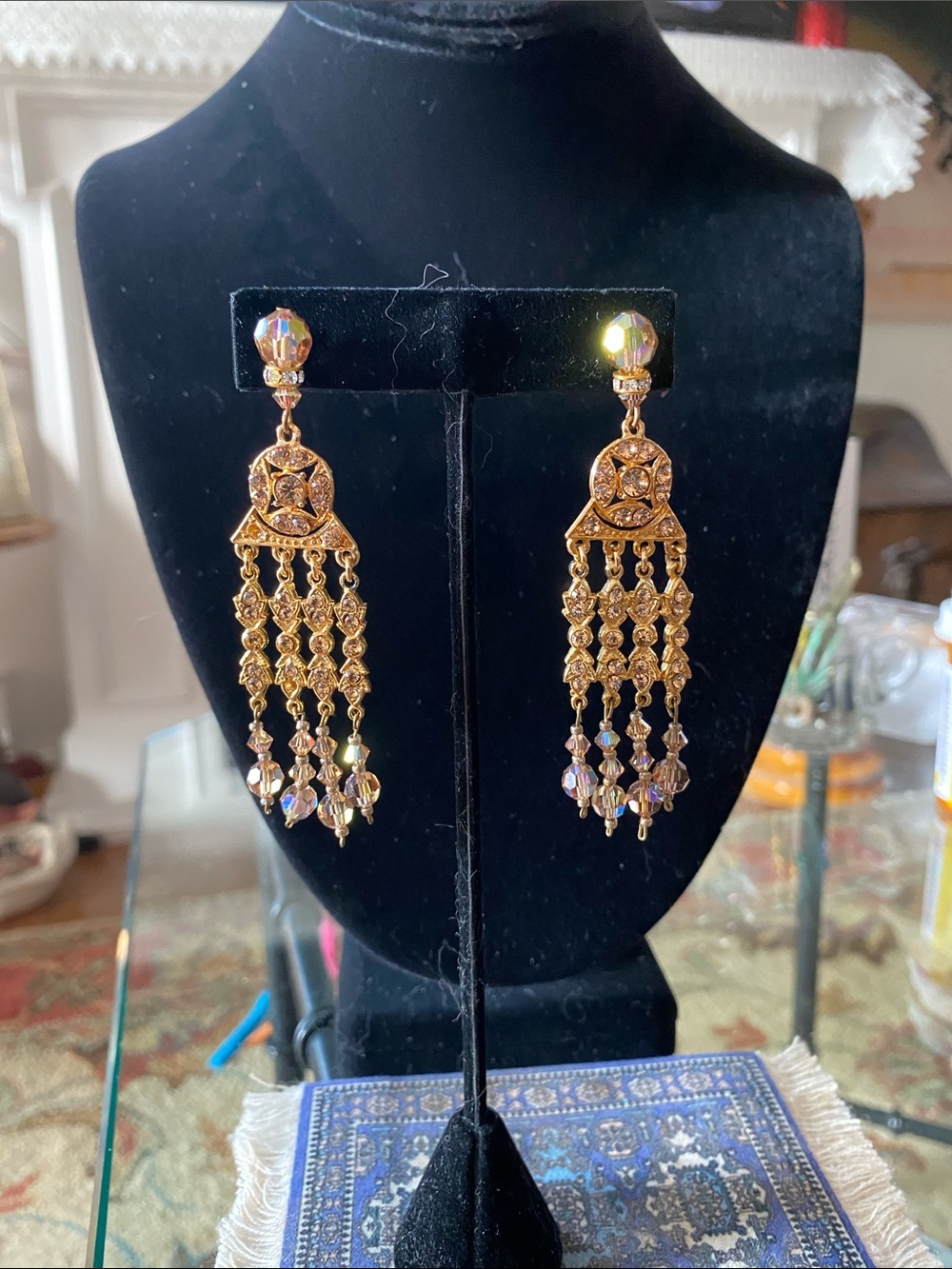 Gold Chandelier Dangle Earrings - Women Jewelry